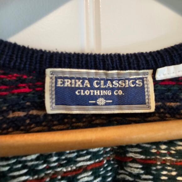 Vintage Sweater Vest Womens Sz XL Blue Twee Preppy Granny Knit Academia Retro - Picture 5 of 7